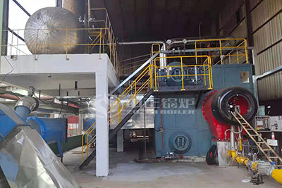 gas-fired boiler operating in textile plant