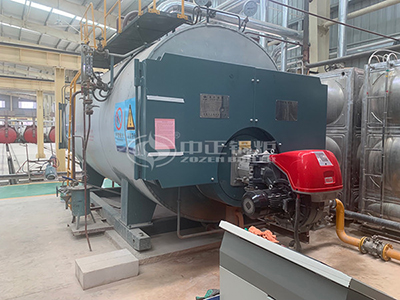 ZOZEN WNS series steam boiler operates in the production line of building material users
