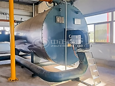 The gas fired thermal oil boiler in a disposable plastic tableware plant