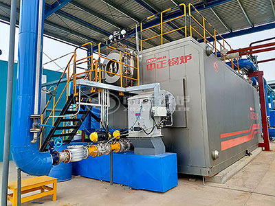 This is a biogas boiler from ZOZEN in a production base