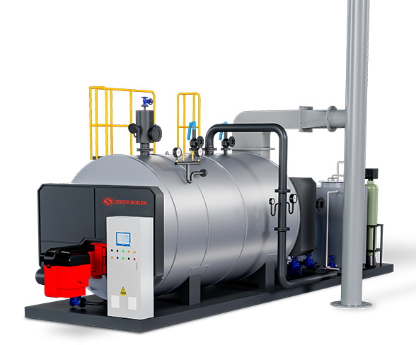 WNS gas/oil-fired skid-mounted hot water boiler