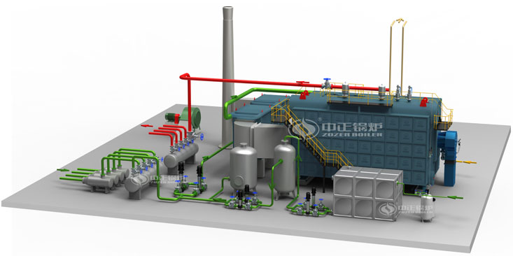 ZOZEN industrial hot water boiler system